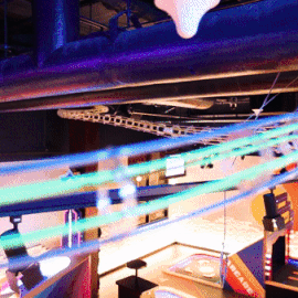 A GIF of a golf ball going down to collect a ball